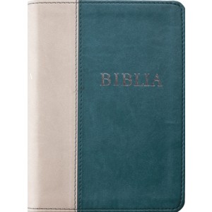 Biblia (RÚF 2014), középméret, puhatáblás, varrott,sötétzöld-szürke